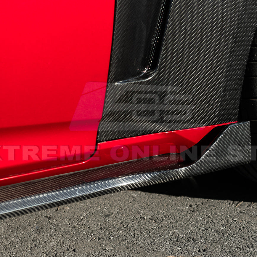 2024-Up Ford Mustang S650 | EOS Performance CARBON FIBER Side Skirts Extension