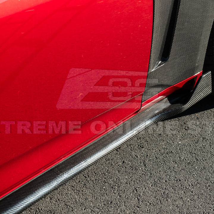 2024-Up Ford Mustang S650 | EOS Performance CARBON FIBER Side Skirts Extension