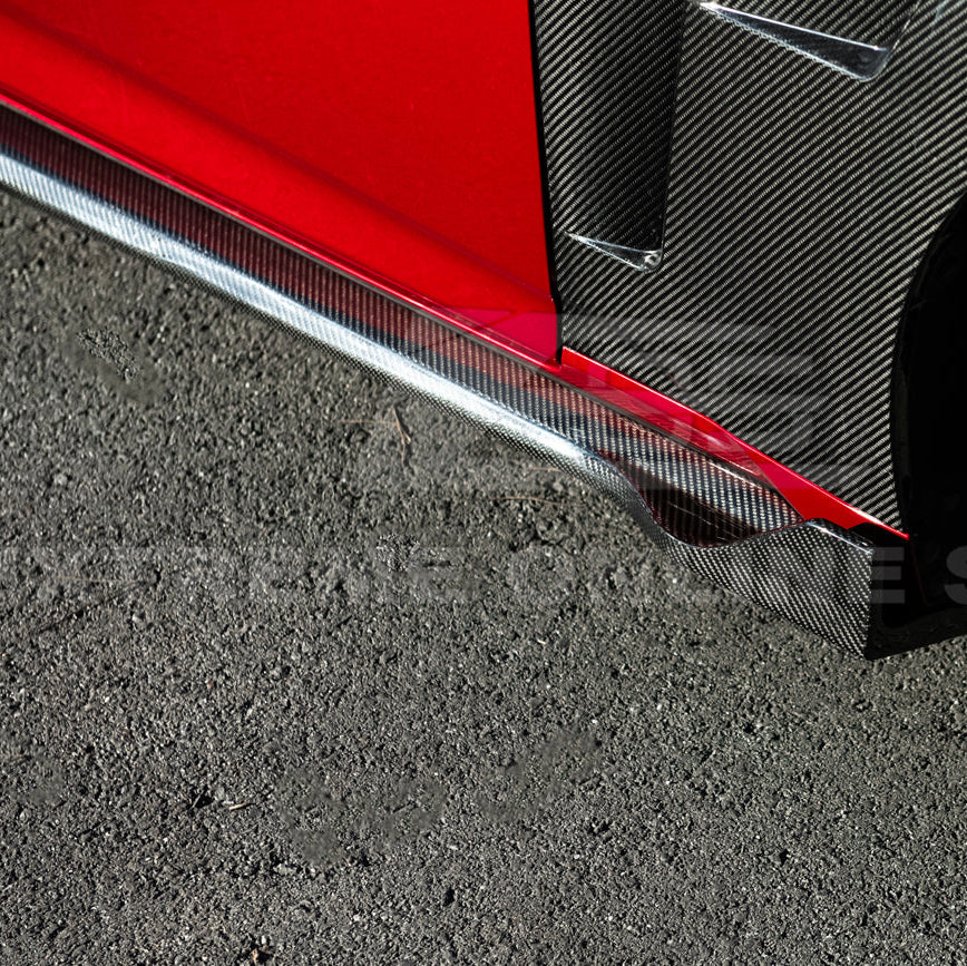 2024-Up Ford Mustang S650 | EOS Performance CARBON FIBER Side Skirts Extension