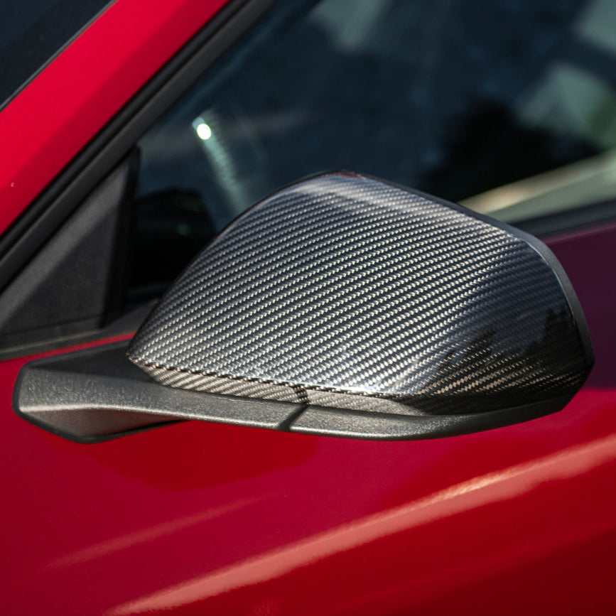 2024-Up Ford Mustang DRY CARBON FIBER Mirror Cap Cover Pair