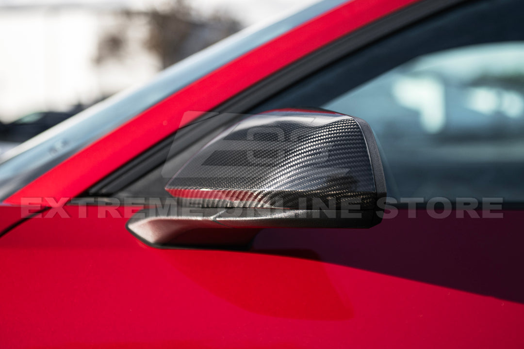 2024-Up Ford Mustang DRY CARBON FIBER Mirror Cap Cover Pair