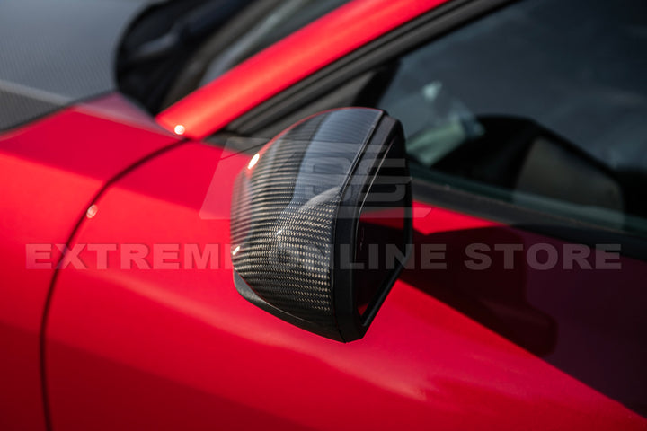 2024-Up Ford Mustang DRY CARBON FIBER Mirror Cap Cover Pair