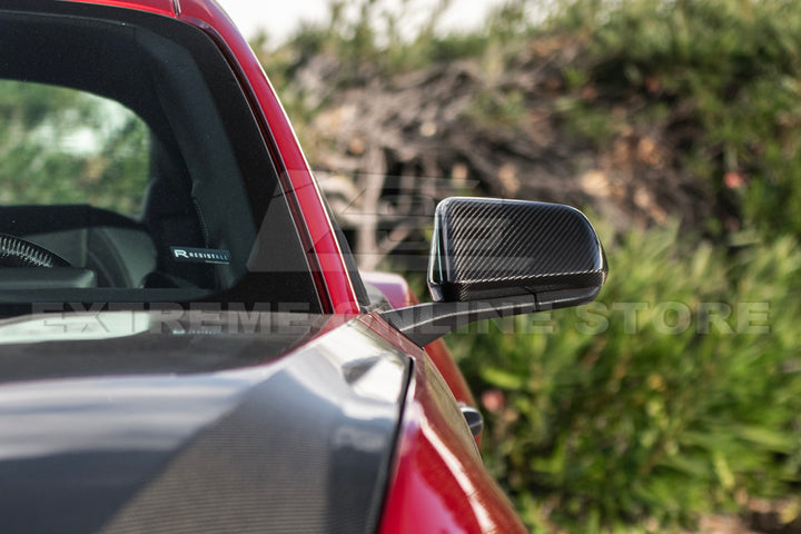 2024-Up Ford Mustang DRY CARBON FIBER Mirror Cap Cover Pair
