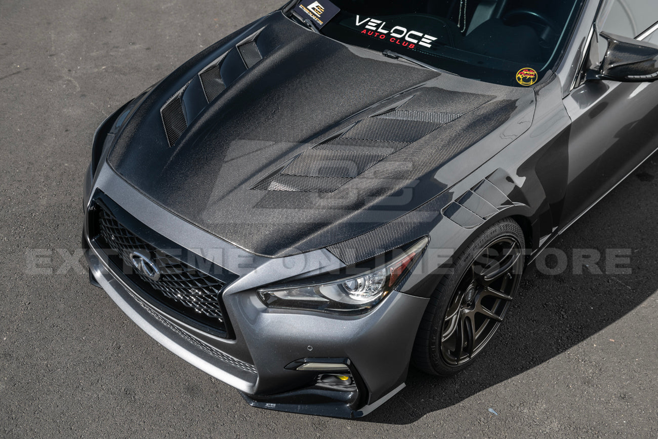 2014-Up Infiniti Q50 Front Bumper Hood & Side Fender