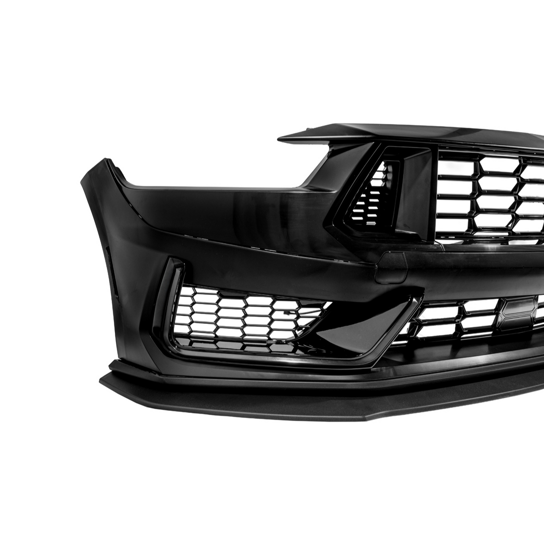 2024-Up Mustang | Dark Horse Style Front Bumper Cover Lip w/ LED Side Grille