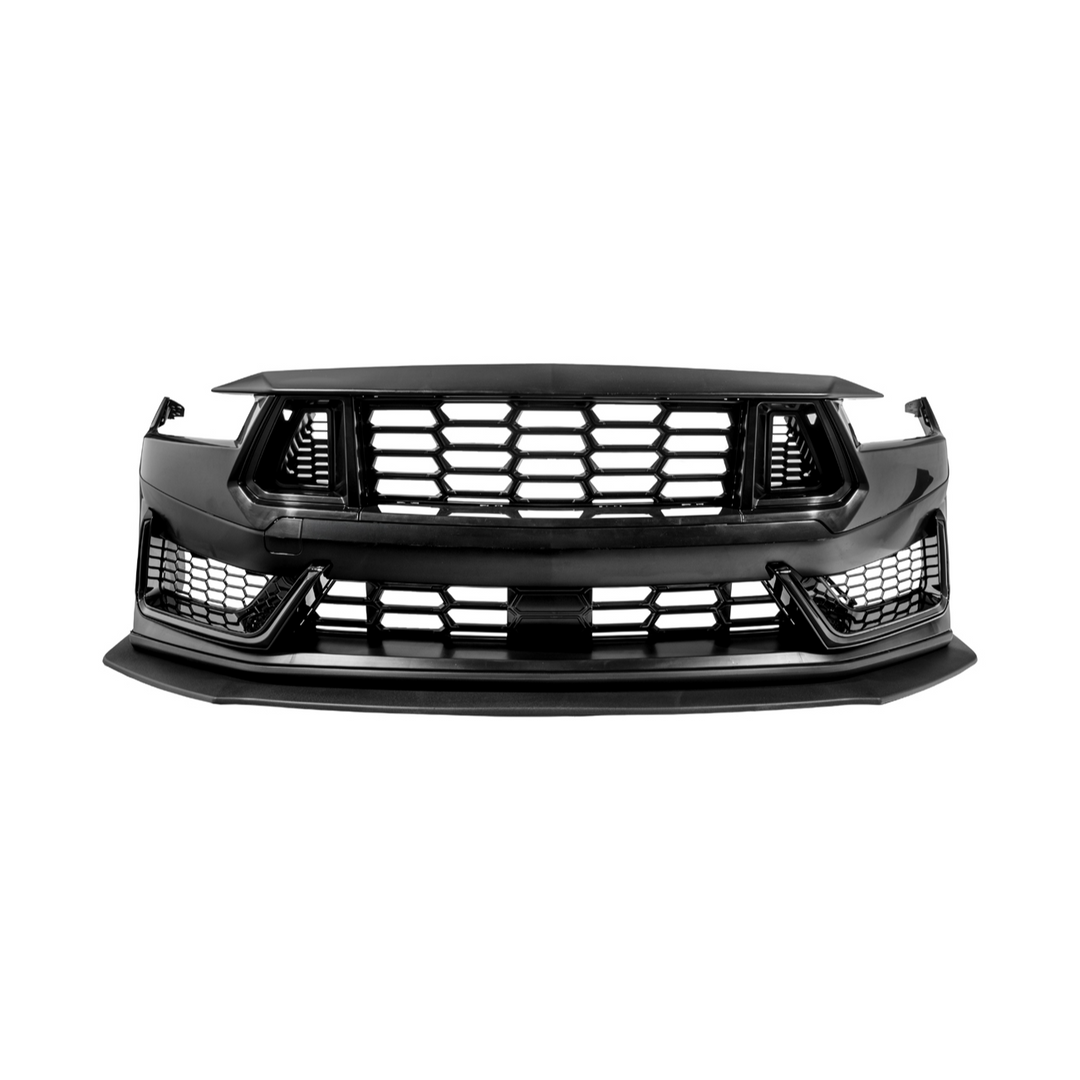 2024-Up Mustang | Dark Horse Style Front Bumper Cover Lip w/ LED Side Grille