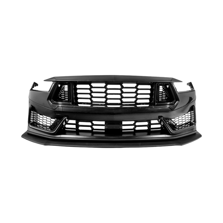 2024-Up Mustang | Dark Horse Style Front Bumper Cover Lip w/ LED Side Grille