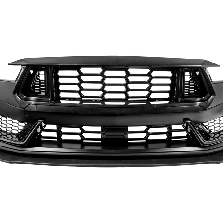 2024-Up Mustang | Dark Horse Style Front Bumper Cover Lip w/ LED Side Grille