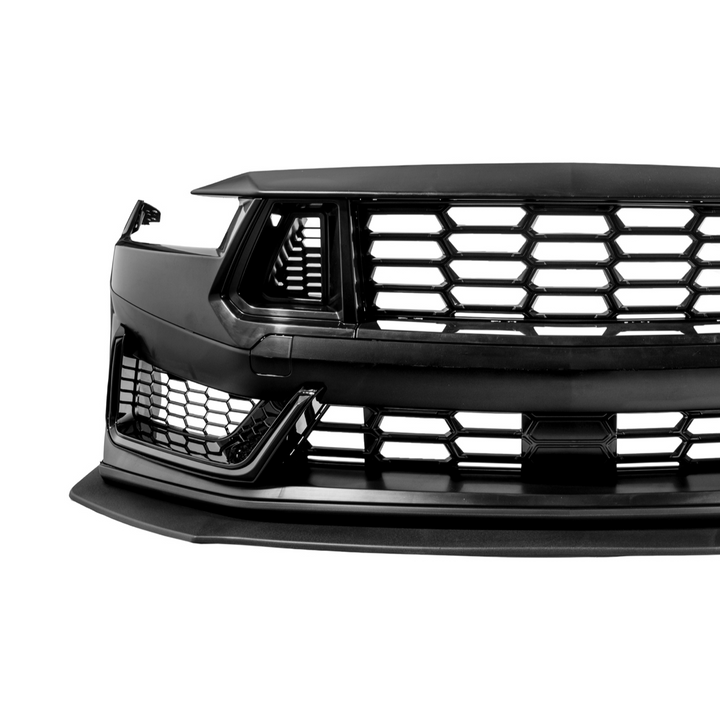 2024-Up Mustang | Dark Horse Style Front Bumper Cover Lip w/ LED Side Grille