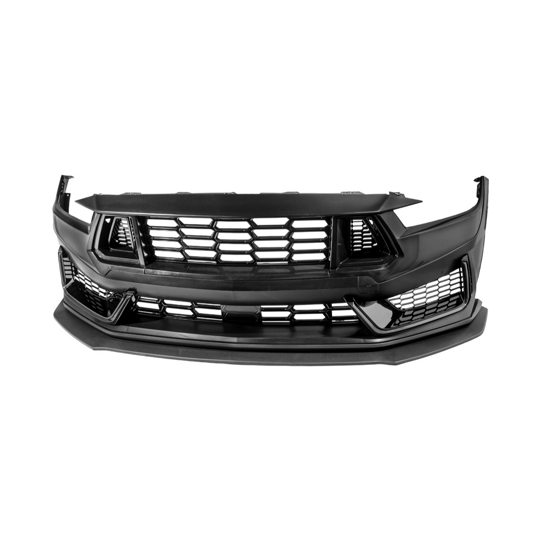 2024-Up Mustang | Dark Horse Style Front Bumper Cover Lip w/ LED Side Grille