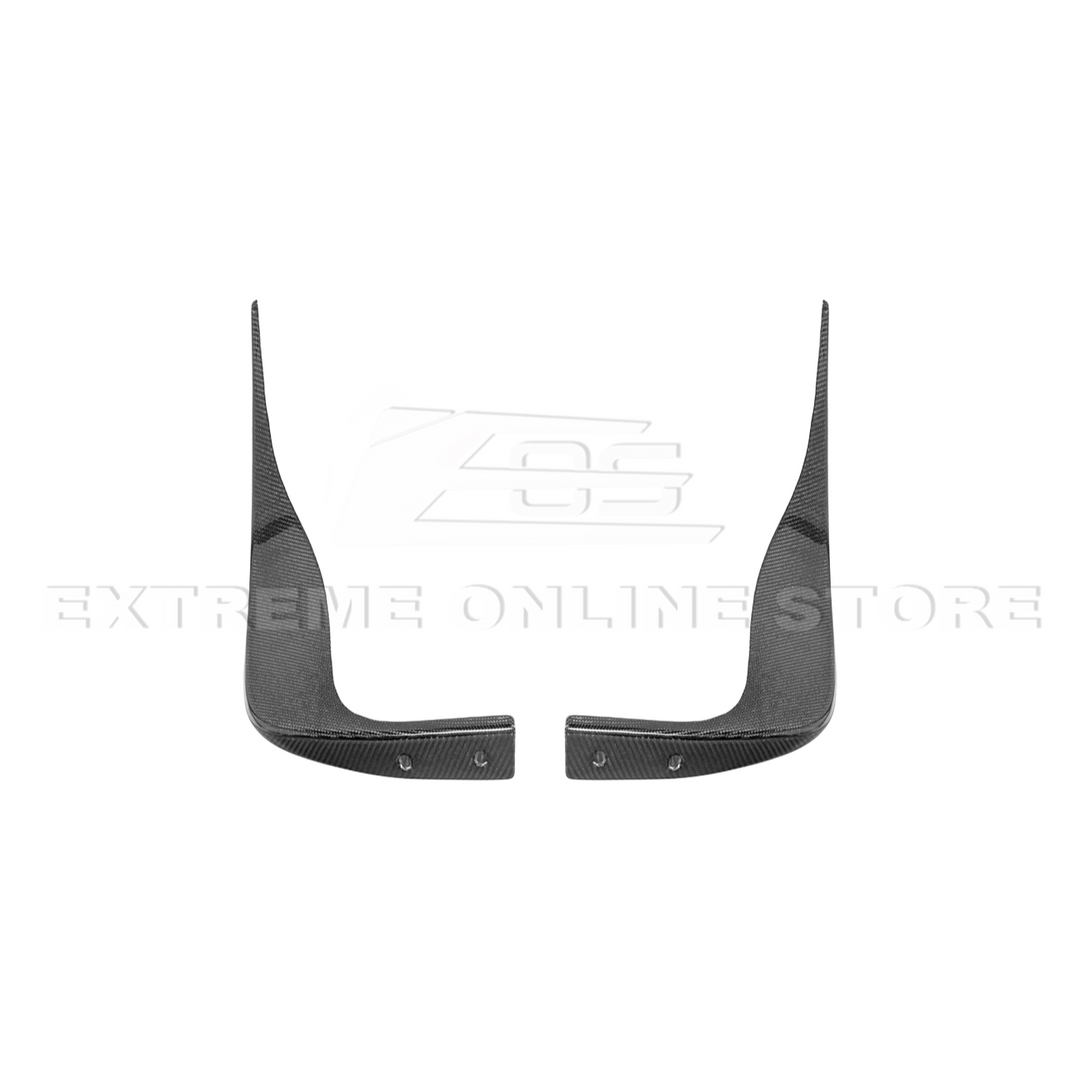 2005-13 Corvette C6 Z06 ZR1 Extended DRY CARBON FIBER Rear Splash Guard Mud Flaps