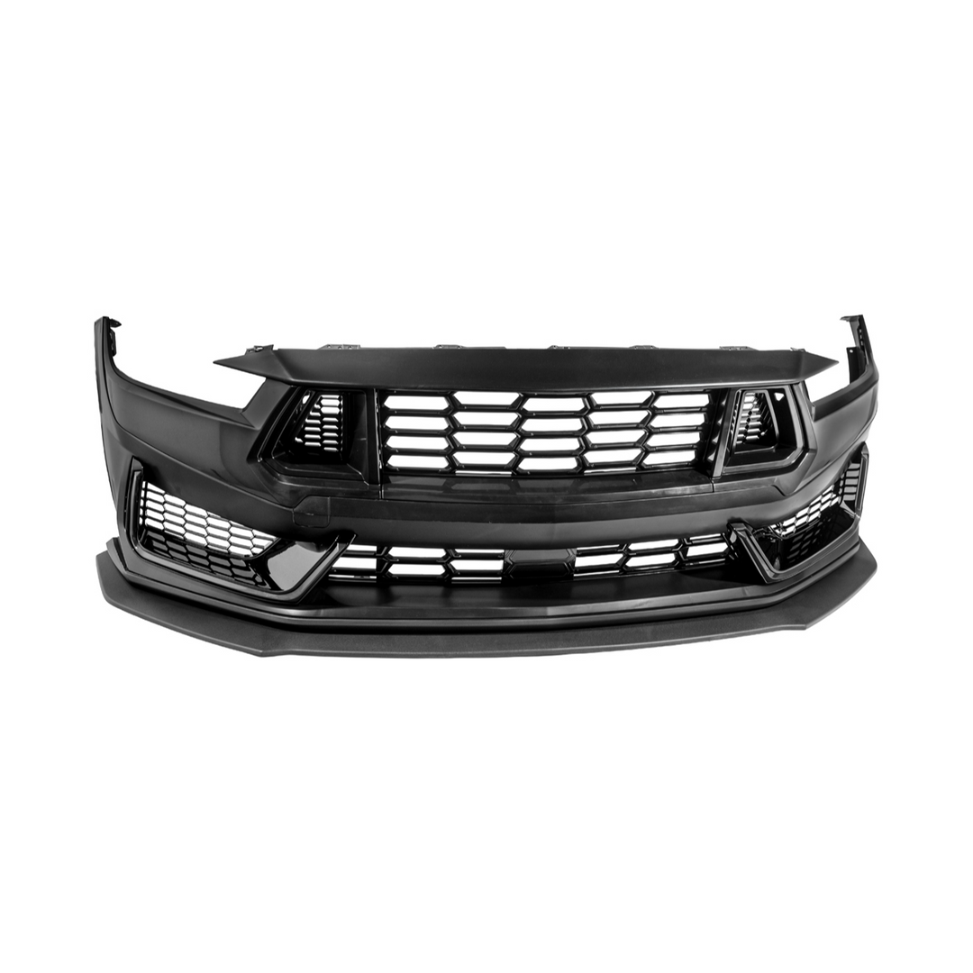 2024-Up Mustang | Dark Horse Style Front Bumper Cover Lip w/ LED Side Grille