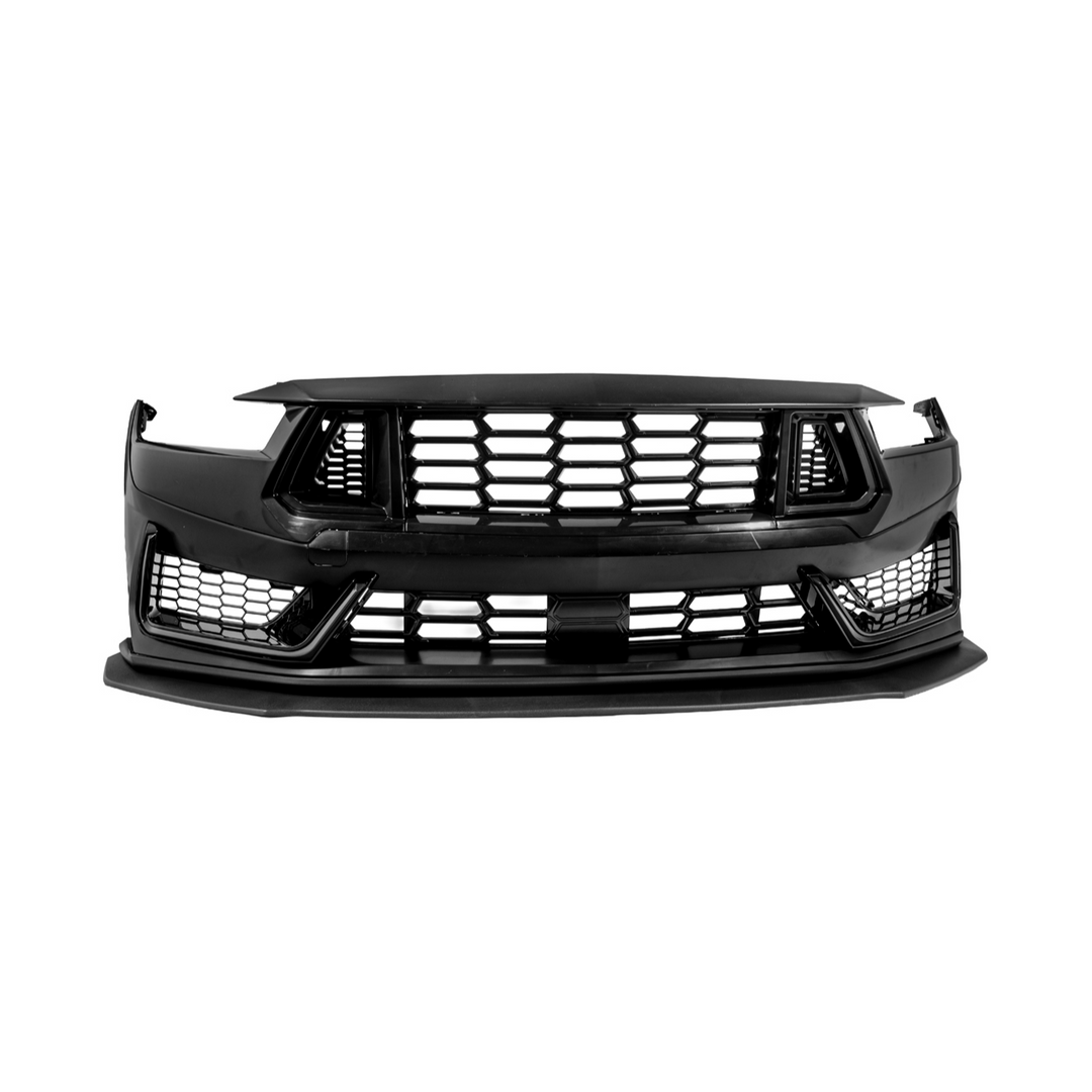 2024-Up Mustang | Dark Horse Style Front Bumper Cover Lip w/ LED Side Grille