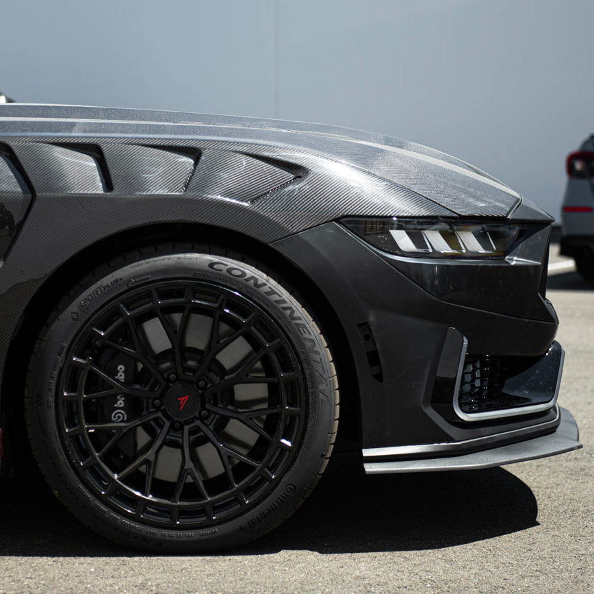 2024-Up Mustang | Dark Horse Style Front Bumper Cover Lip w/ LED Side Grille