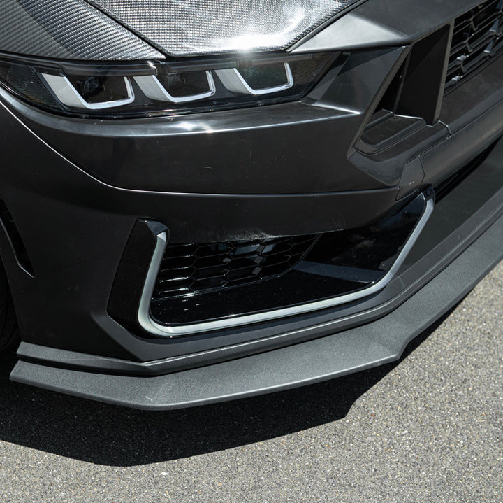 2024-Up Mustang | Dark Horse Style Front Bumper Cover Lip w/ LED Side Grille
