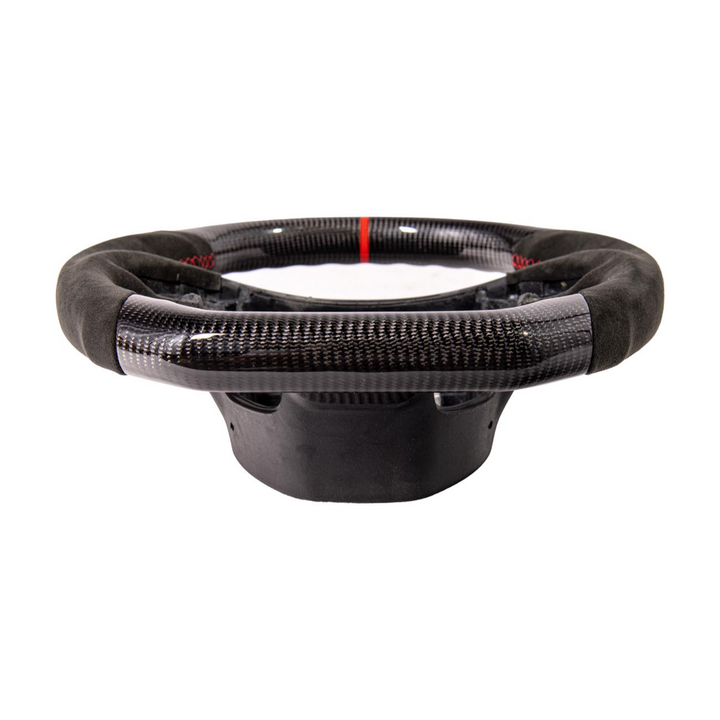 Chevrolet Corvette C7 Black Leather Red Stitching Carbon Fiber Steering Wheel