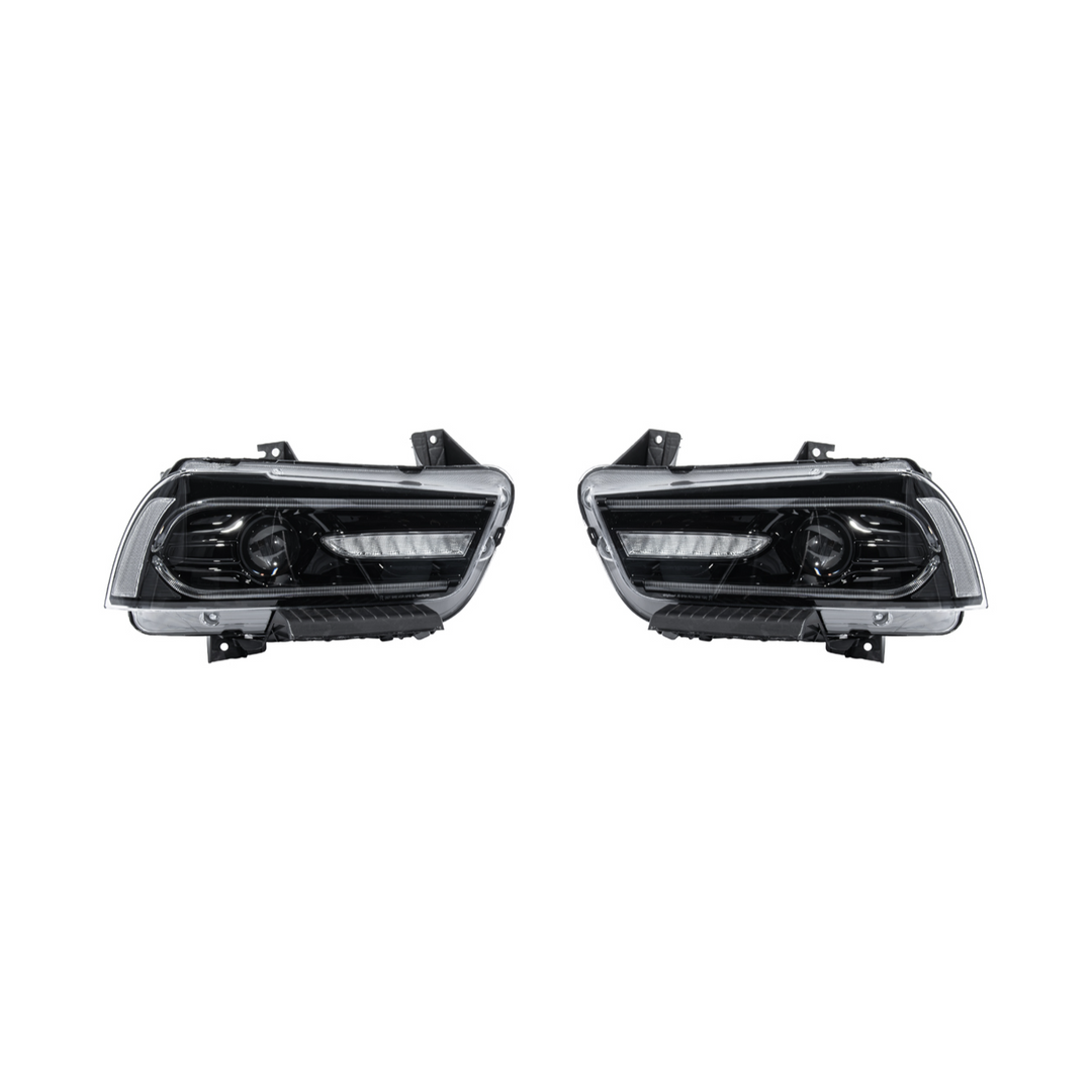 2011-2014 Dodge Charger Facelift Style Sequential LED DRL Projector Headlights