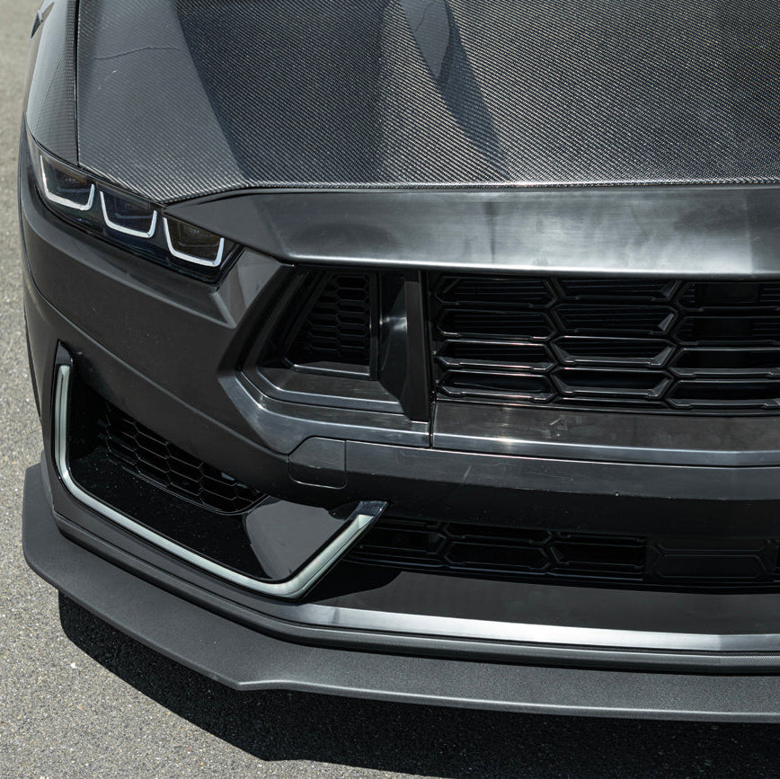 2024-Up Mustang | Dark Horse Style Front Bumper Cover Lip w/ LED Side Grille