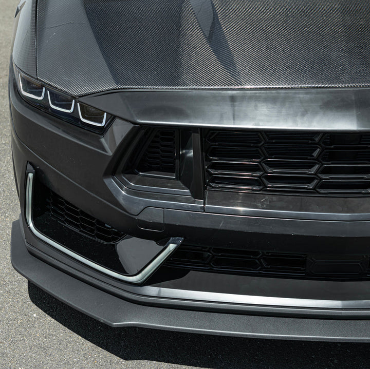 2024-Up Mustang | Dark Horse Style Front Bumper Cover Lip w/ LED Side Grille