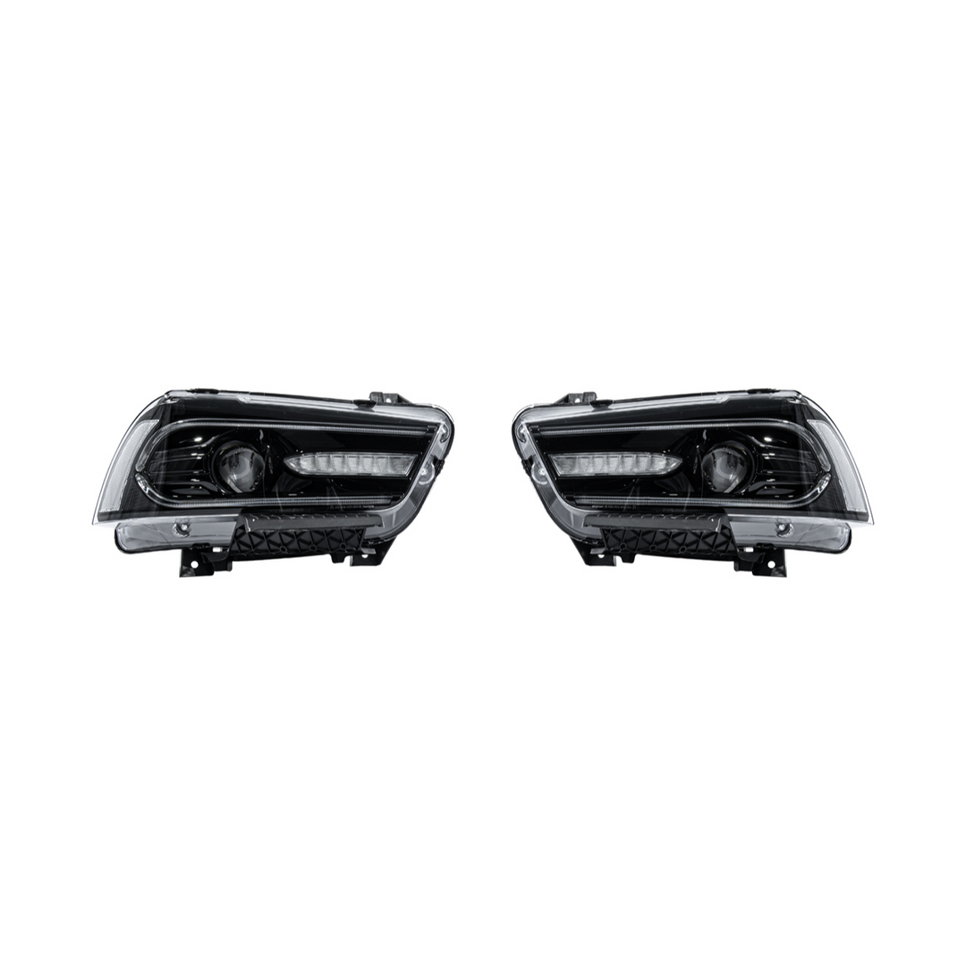 2011-2014 Dodge Charger Facelift Style Sequential LED DRL Projector Headlights