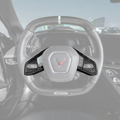 Corvette C8 Steering Wheel Trim Cover w/ Collison Button