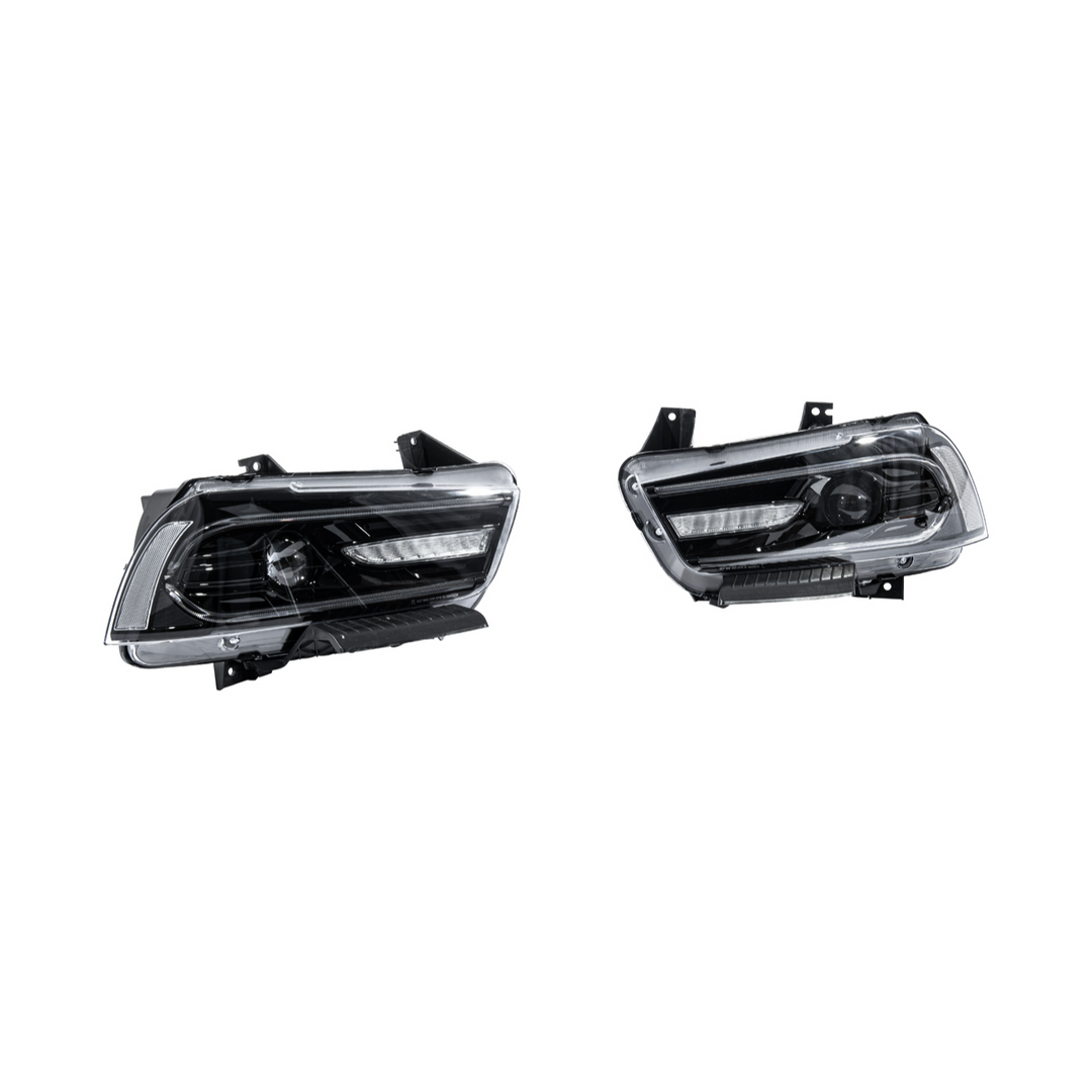 2011-2014 Dodge Charger Facelift Style Sequential LED DRL Projector Headlights