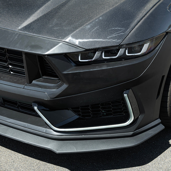 2024-Up Mustang | Dark Horse Style Front Bumper Cover Lip w/ LED Side Grille