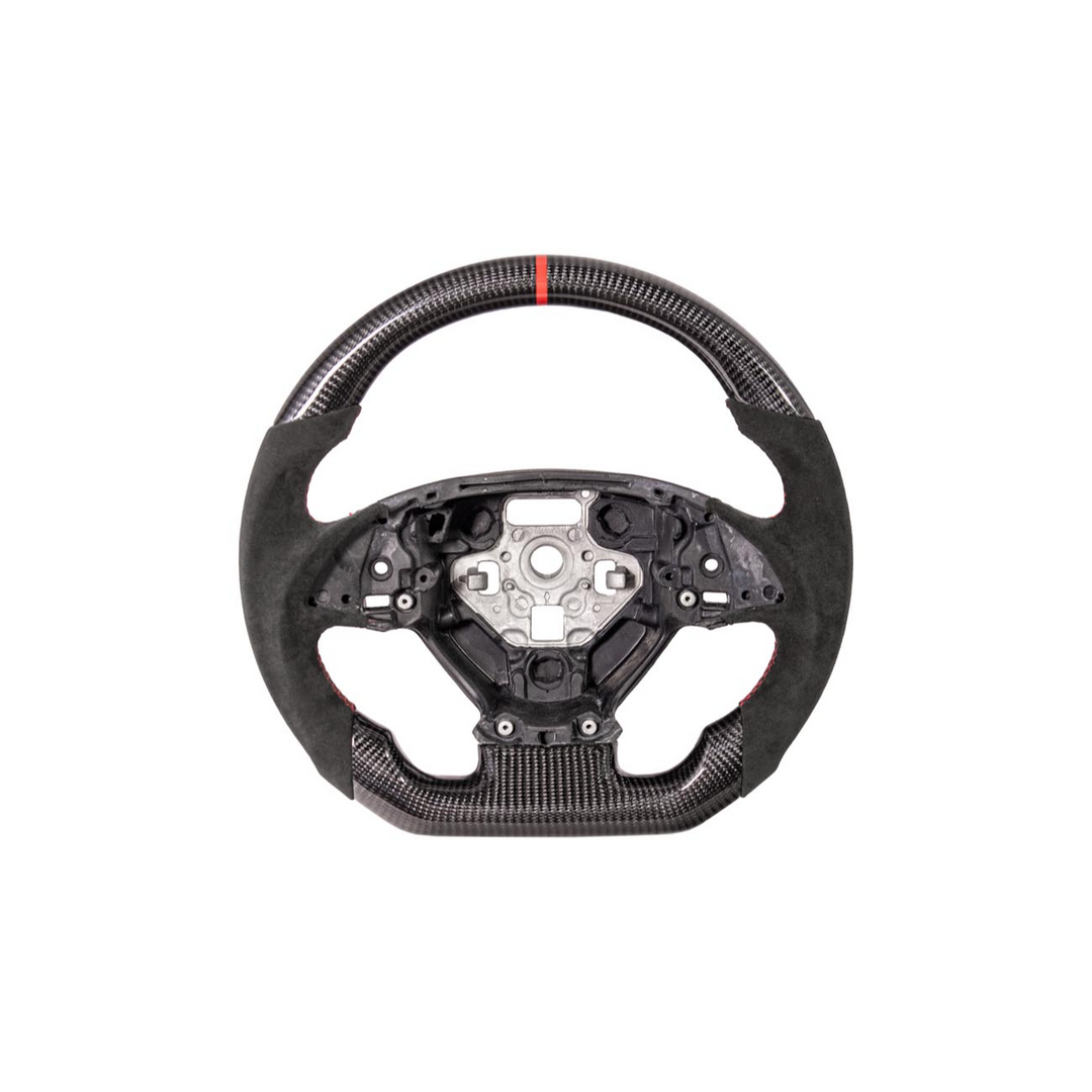 Chevrolet Corvette C7 Black Leather Red Stitching Carbon Fiber Steering Wheel