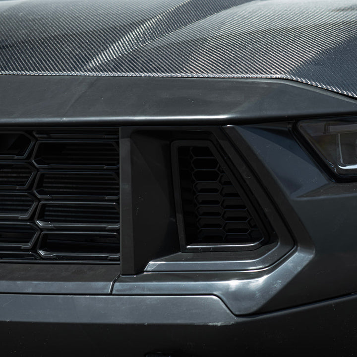 2024-Up Mustang | Dark Horse Style Front Bumper Cover Lip w/ LED Side Grille