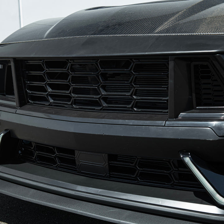 2024-Up Mustang | Dark Horse Style Front Bumper Cover Lip w/ LED Side Grille