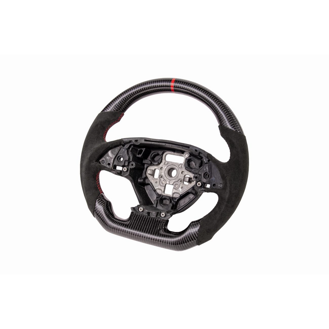 Chevrolet Corvette C7 Black Leather Red Stitching Carbon Fiber Steering Wheel