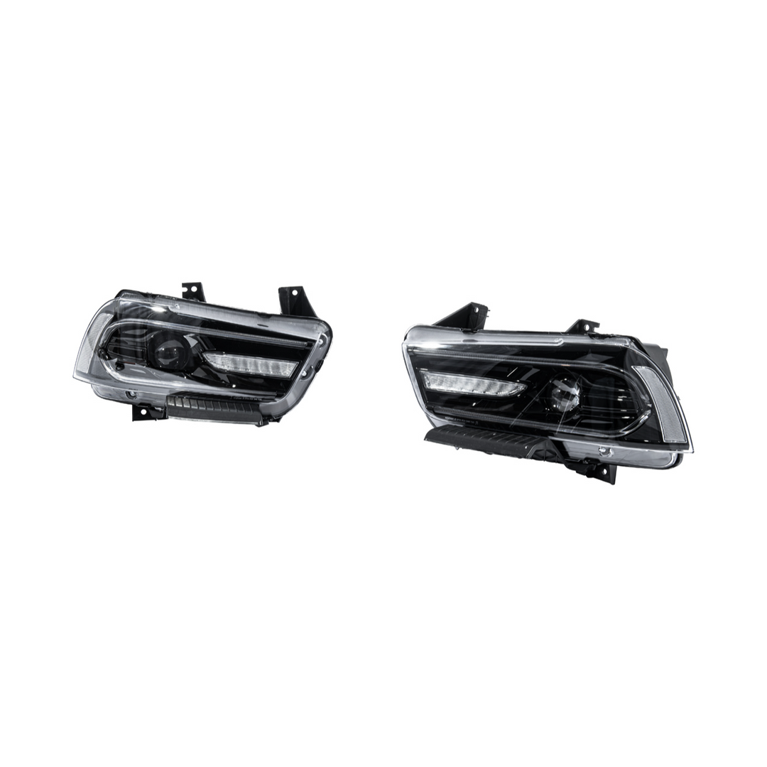2011-2014 Dodge Charger Facelift Style Sequential LED DRL Projector Headlights
