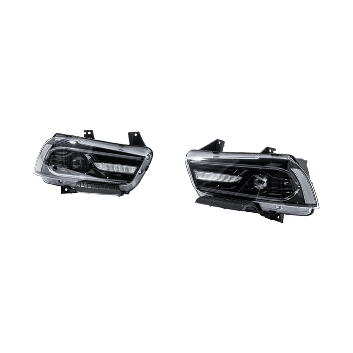 2011-2014 Dodge Charger Facelift Style Sequential LED DRL Projector Headlights