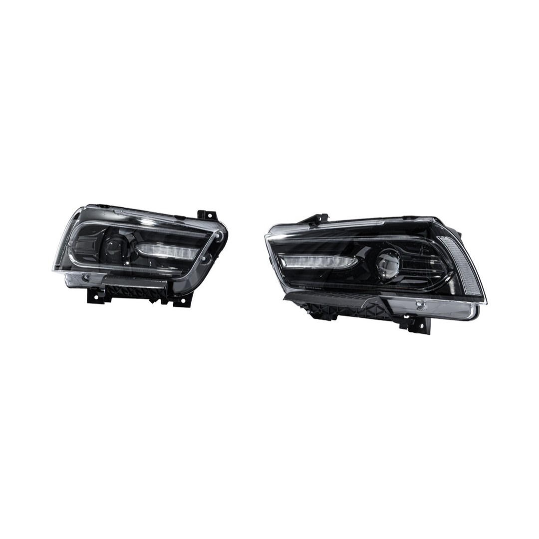 2011-2014 Dodge Charger Facelift Style Sequential LED DRL Projector Headlights