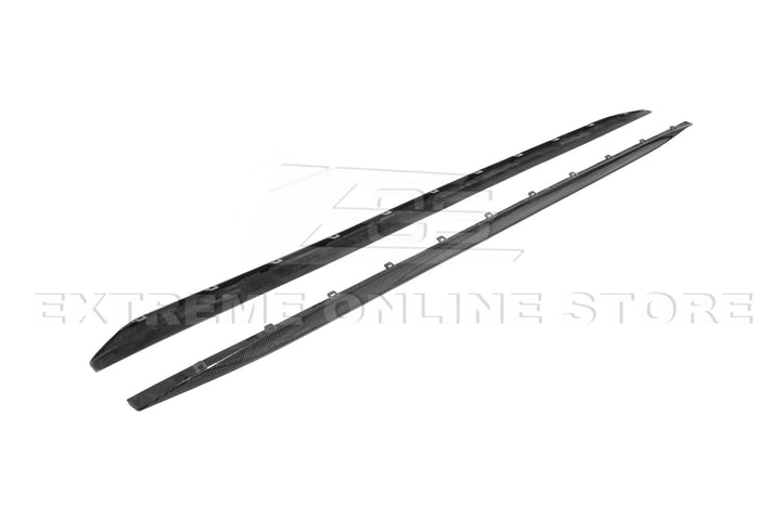 2020-Up Cadillac CT4-V Blackwing Front Lip Splitter Winglets &amp; Side Skirts
