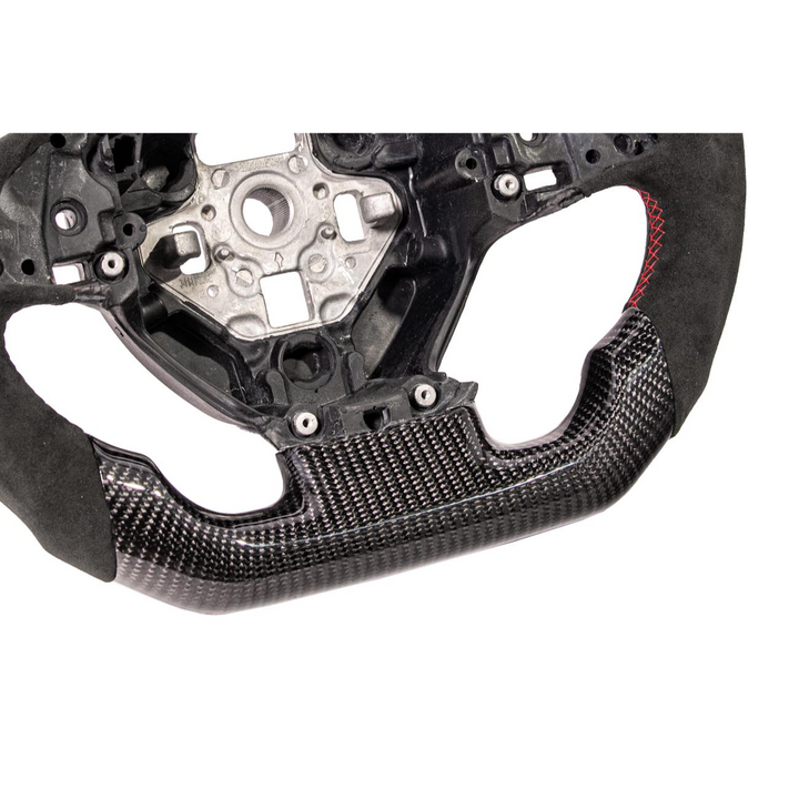 Chevrolet Corvette C7 Black Leather Red Stitching Carbon Fiber Steering Wheel