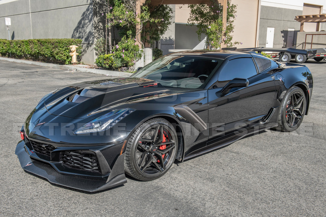 Chevrolet Corvette C7 ZR1 DRY CARBON FIBER Front Splitter &amp; Winglet