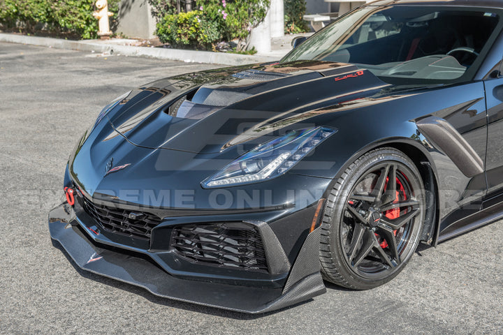Chevrolet Corvette C7 ZR1 DRY CARBON FIBER Front Splitter &amp; Winglet