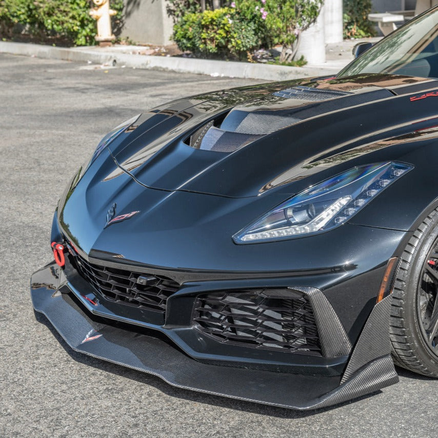 Chevrolet Corvette C7 ZR1 DRY CARBON FIBER Front Splitter &amp; Winglet