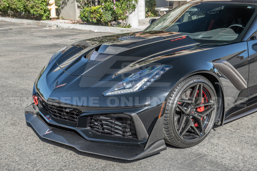 Chevrolet Corvette C7 ZR1 DRY CARBON FIBER Bumper Vent Brows Insert