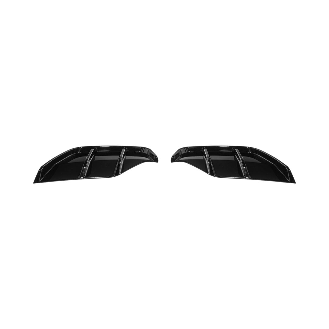 2025-Up Tesla Model Y | Fast Style Glossy Black Rear Bumper Finned Diffuser