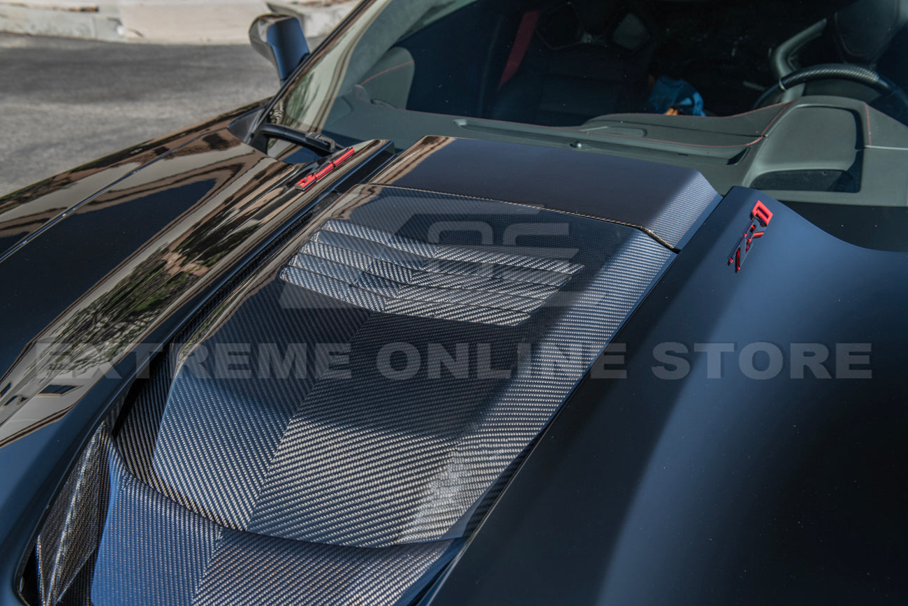 Chevrolet Corvette C7 ZR1 Carbon Fiber Hood Cowl Louver Cover