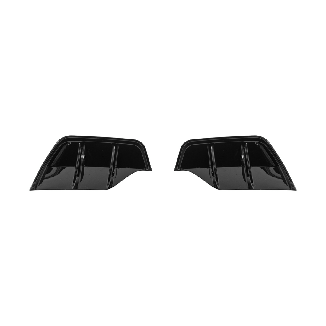2025-Up Tesla Model Y | Fast Style Glossy Black Rear Bumper Finned Diffuser