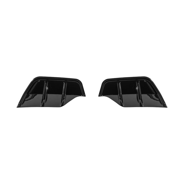 2025-Up Tesla Model Y | Fast Style Glossy Black Rear Bumper Finned Diffuser