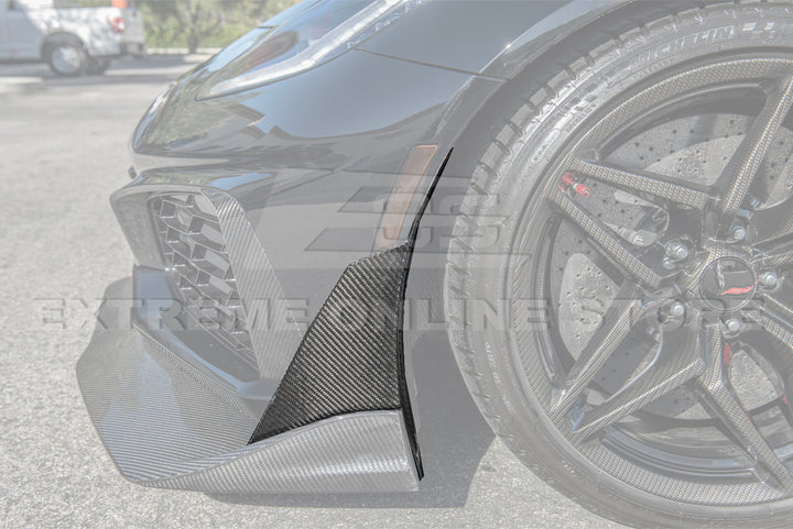 Chevrolet Corvette C7 ZR1 DRY Carbon Fiber Front Splitter Winglet Extension