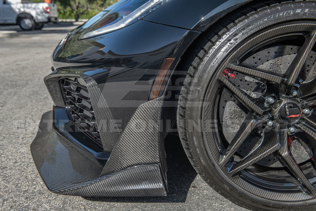 Chevrolet Corvette C7 ZR1 DRY CARBON FIBER Front Splitter &amp; Winglet