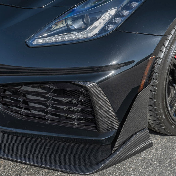 Chevrolet Corvette C7 ZR1 DRY CARBON FIBER Bumper Vent Brows Insert