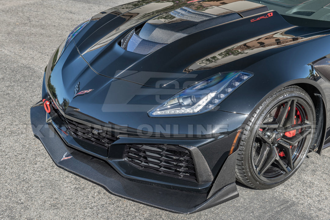 Chevrolet Corvette C7 ZR1 DRY CARBON FIBER Front Splitter &amp; Winglet