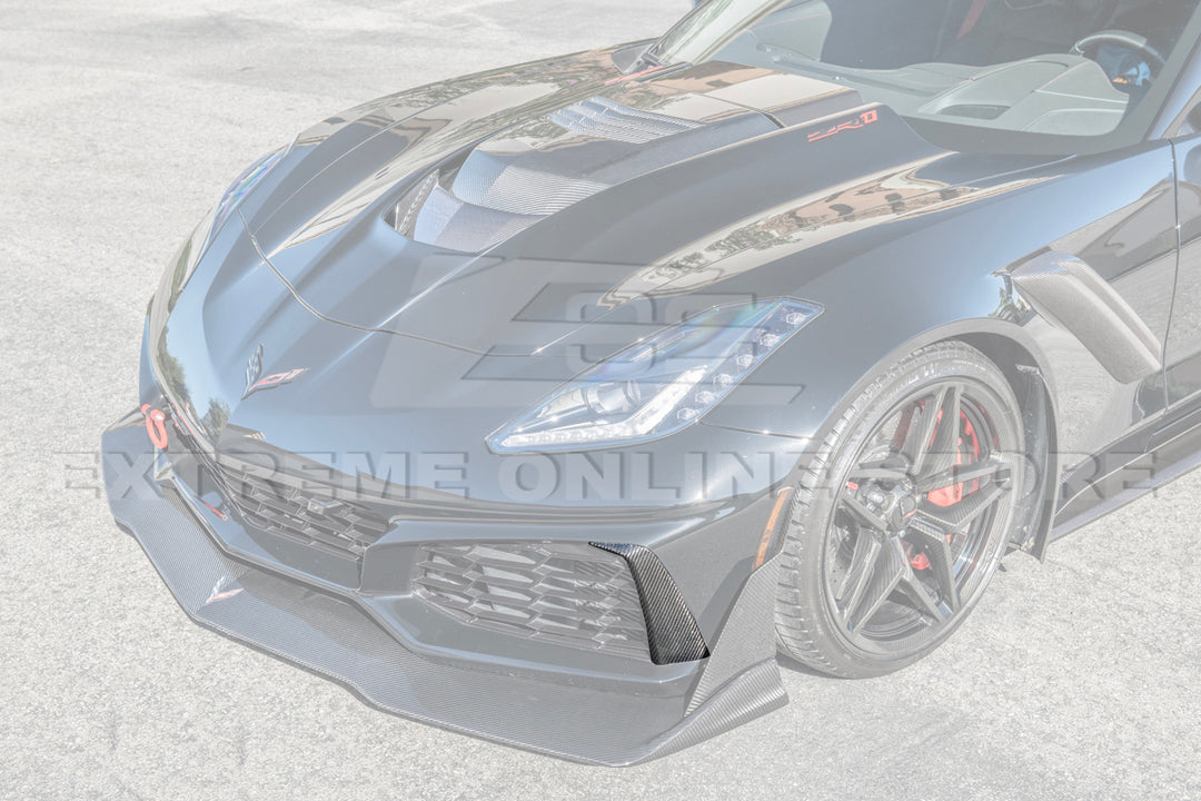 Chevrolet Corvette C7 ZR1 DRY CARBON FIBER Bumper Vent Brows Insert