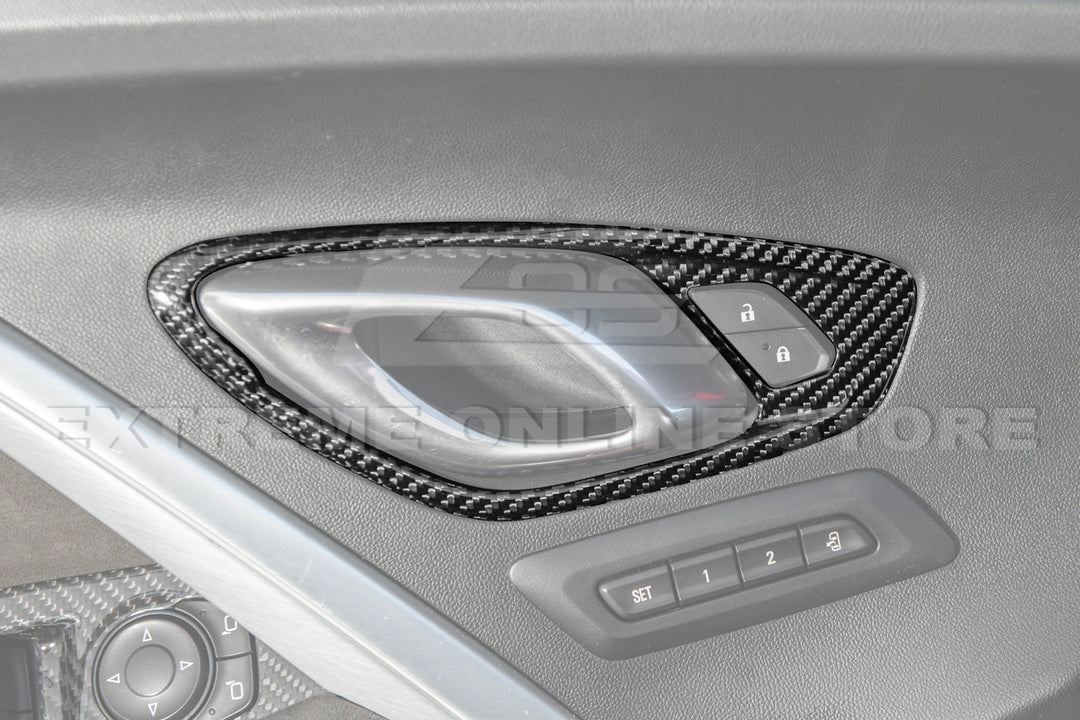 2019-24 Camaro Dry Carbon Fiber Interior Door Handle Cover